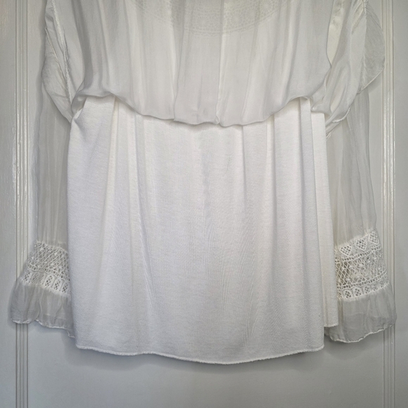 Cherishh Italian Poet’s Blouse – Size L - White - Picture 4 of 7